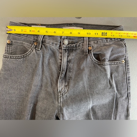 Levi’s Black Dad Jeans Straight Leg Mid Rise size 26 - Picture 8 of 12